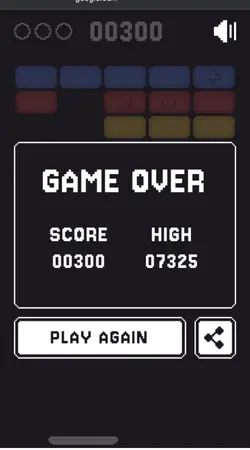 Android view of doodle block breaker game